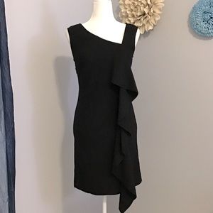 Tory Burch Raw Edge Wool Ruffle Dress Sz XS